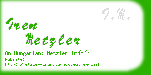iren metzler business card